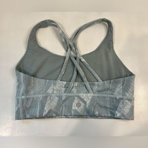 LuluLemon Energy Longline Sports Bra in Reverberate Chevron Jacquard Silver 8